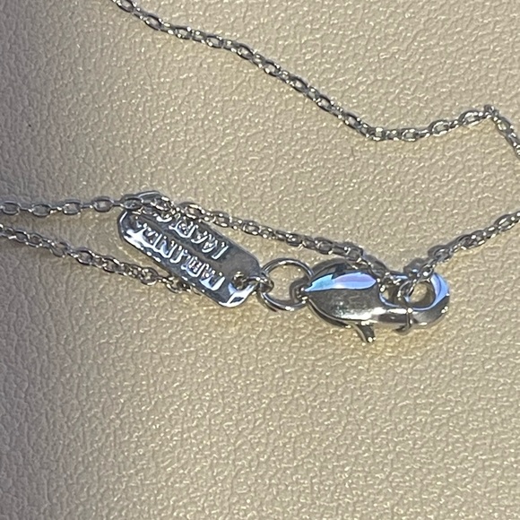Melinda Maria She’s an Icon / silver, and blue oval necklace NWT - Picture 5 of 8